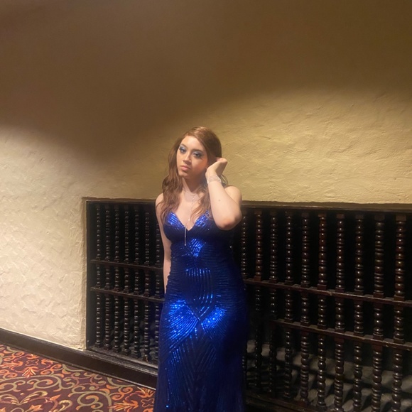 Blue Prom Dress - Picture 5 of 7
